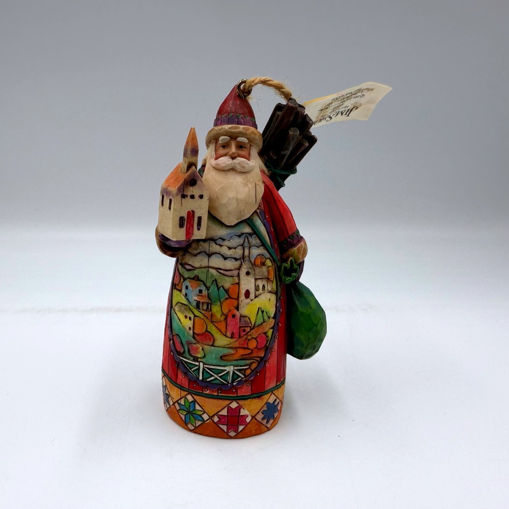 Jim Shore Heartwood Creek Santa Church Figurine 4005787 Enesco 2006 Ornament